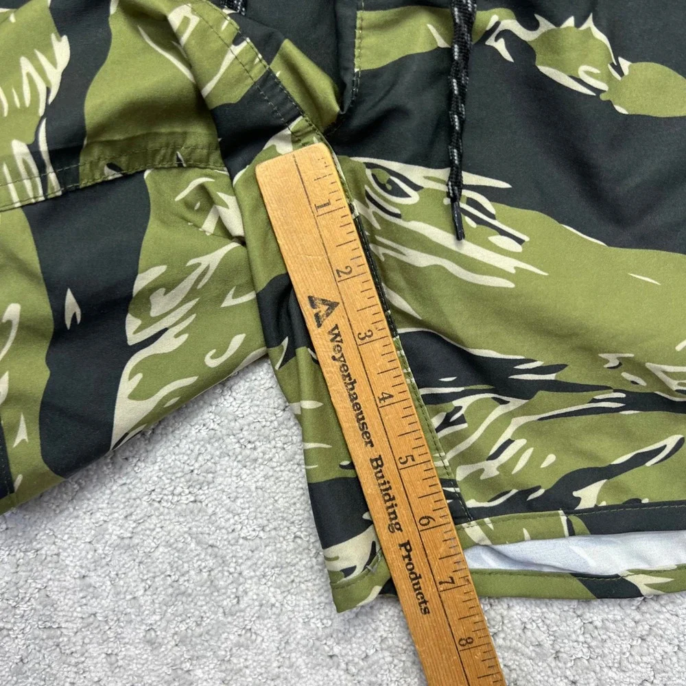 Zero Foxtrot Shorts Mens M Green Black Tiger Stripe Camo Training Athletic Skull